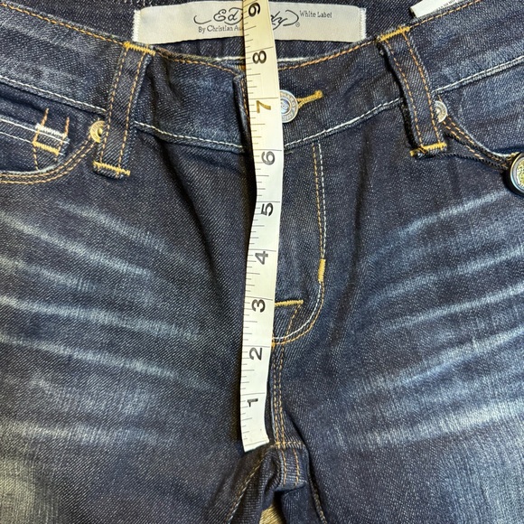 Ed Hardy women's low rise bootcut blue jean's - Picture 10 of 13